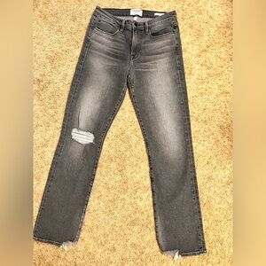 Frame Denim Le High Straight Jeans in Grey Wash size 27